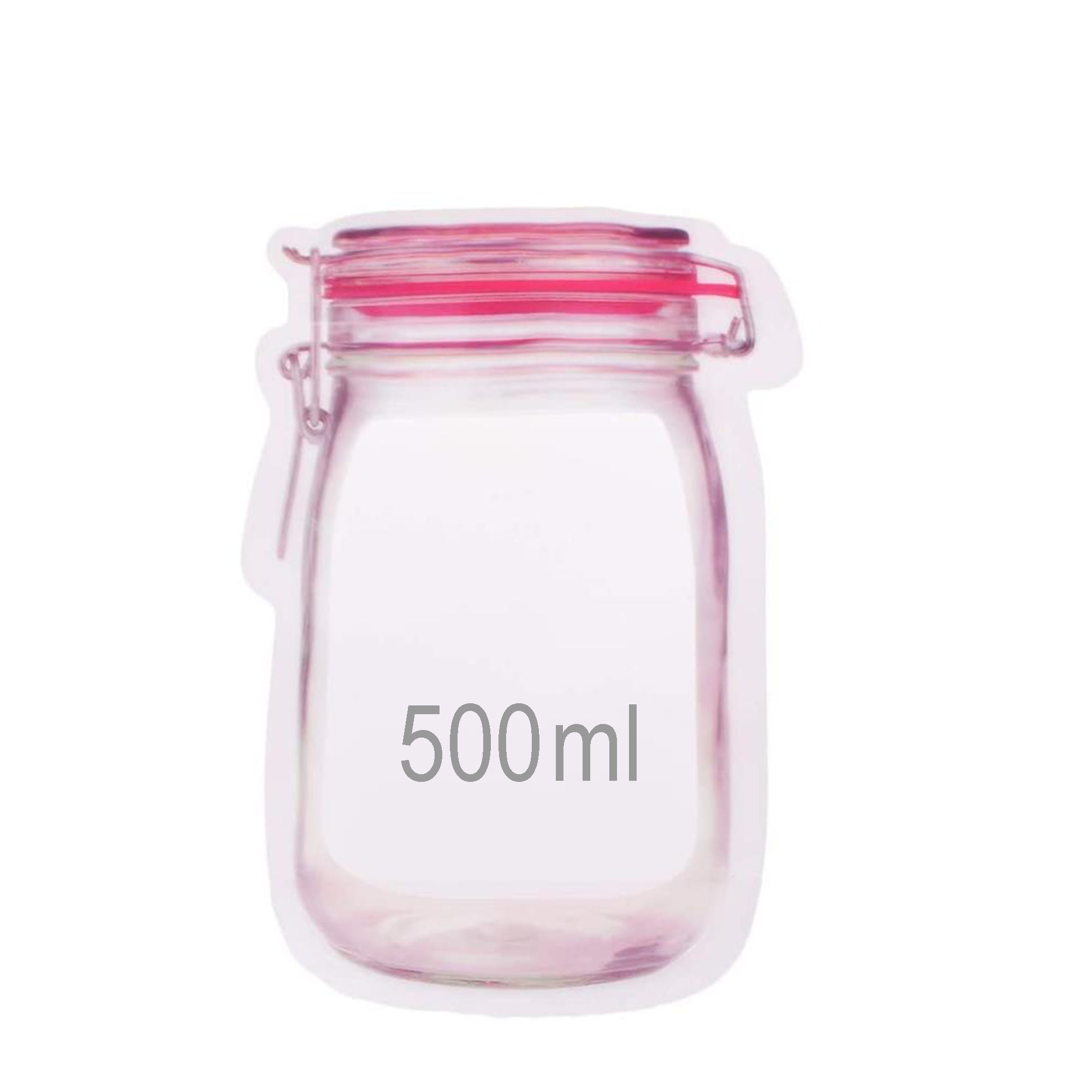 1074 Reusable Airtight Seal Plastic Food Storage Mason Jar Zipper (500ml) 1074 Reusable Airtight Seal Plastic Food Storage Mason Jar Zipper (500ml)